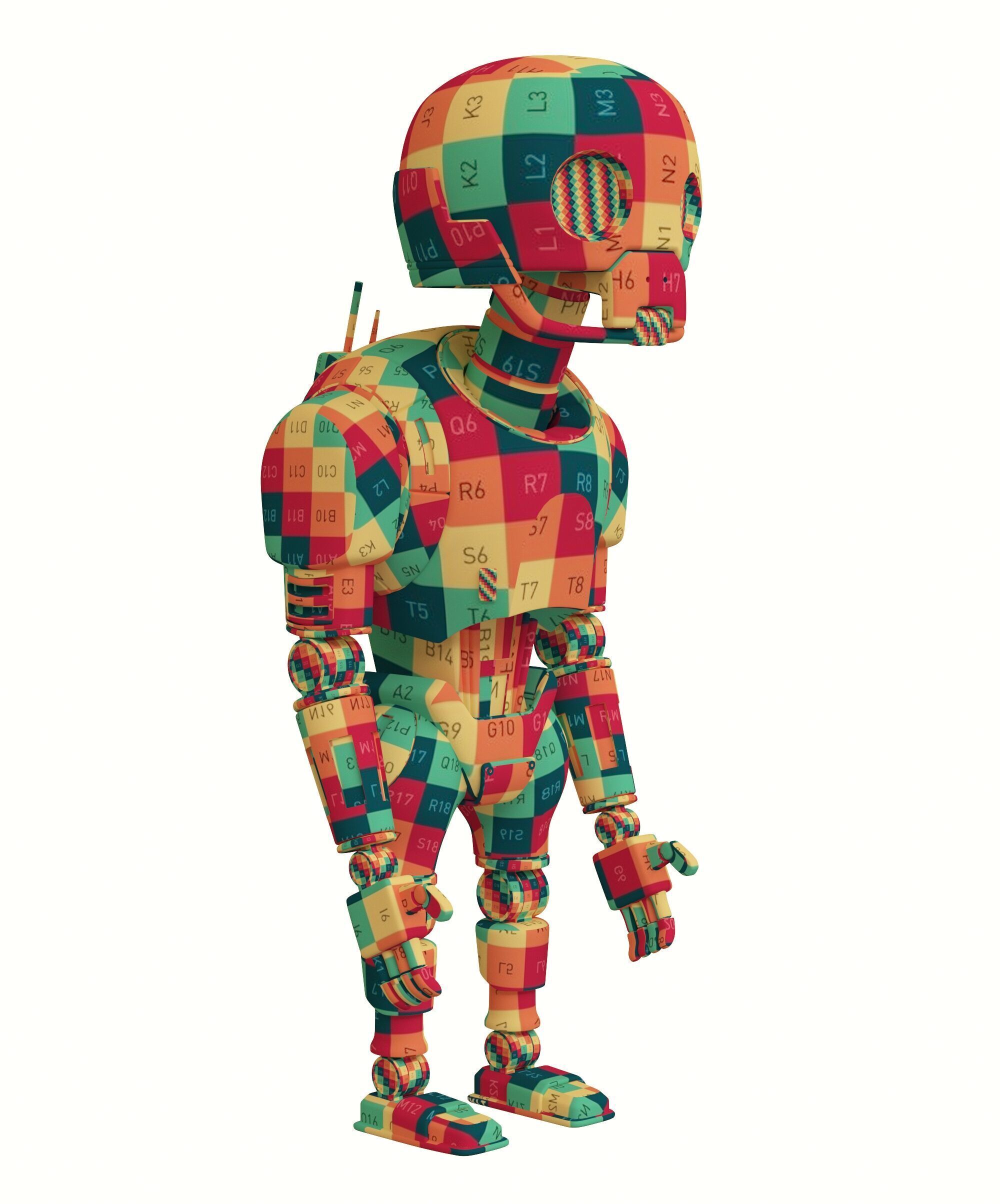 Robot Low-poly 3D model_6