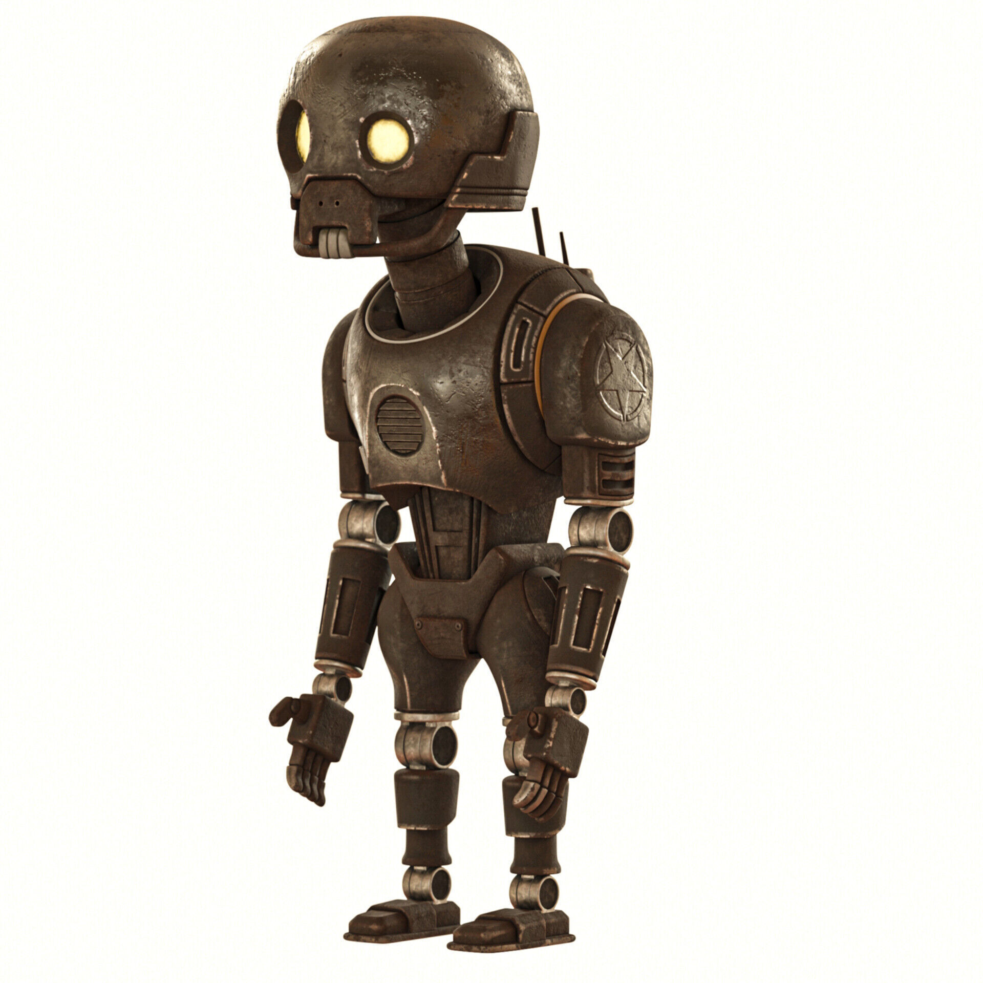 Robot Low-poly 3D model_1
