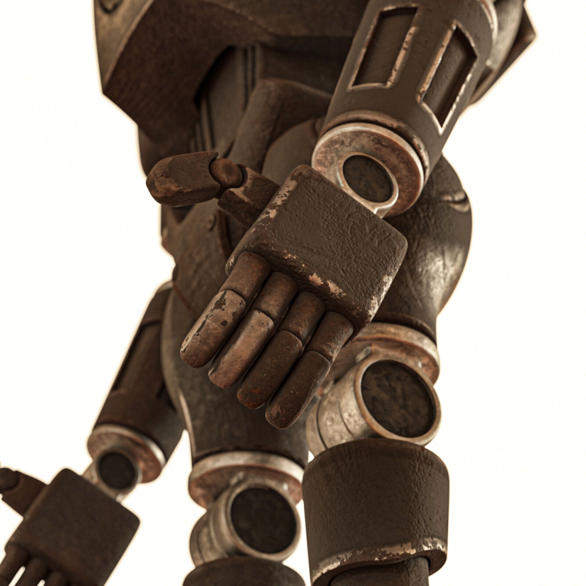 Robot Low-poly 3D model_2