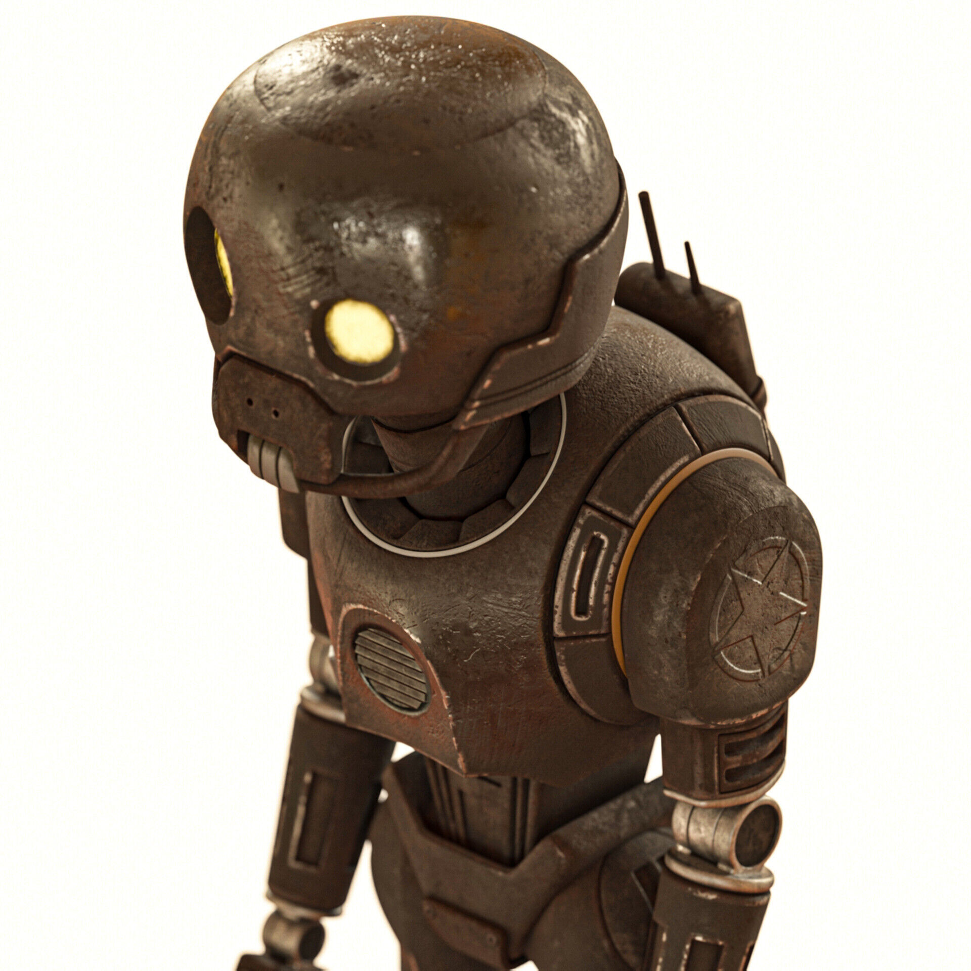 Robot Low-poly 3D model_3