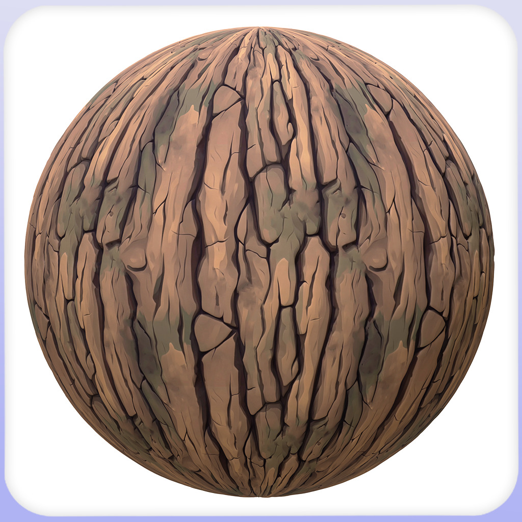 Stylized Bark Seamless Texture Texture_3