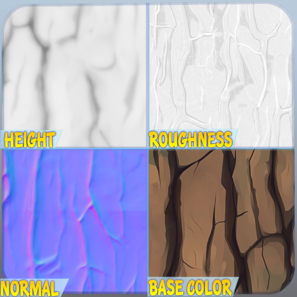 Stylized Bark Seamless Texture Texture_1