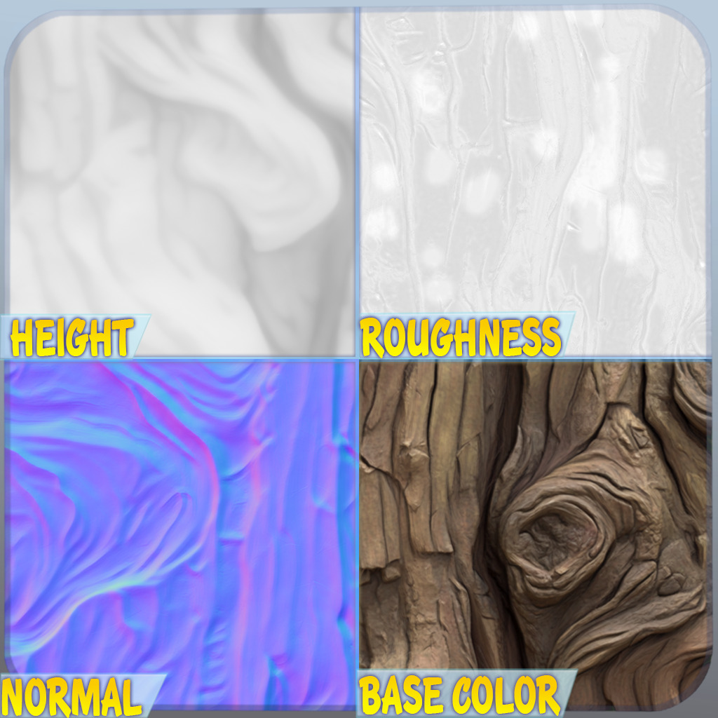 Stylized Bark Seamless Texture Texture_1