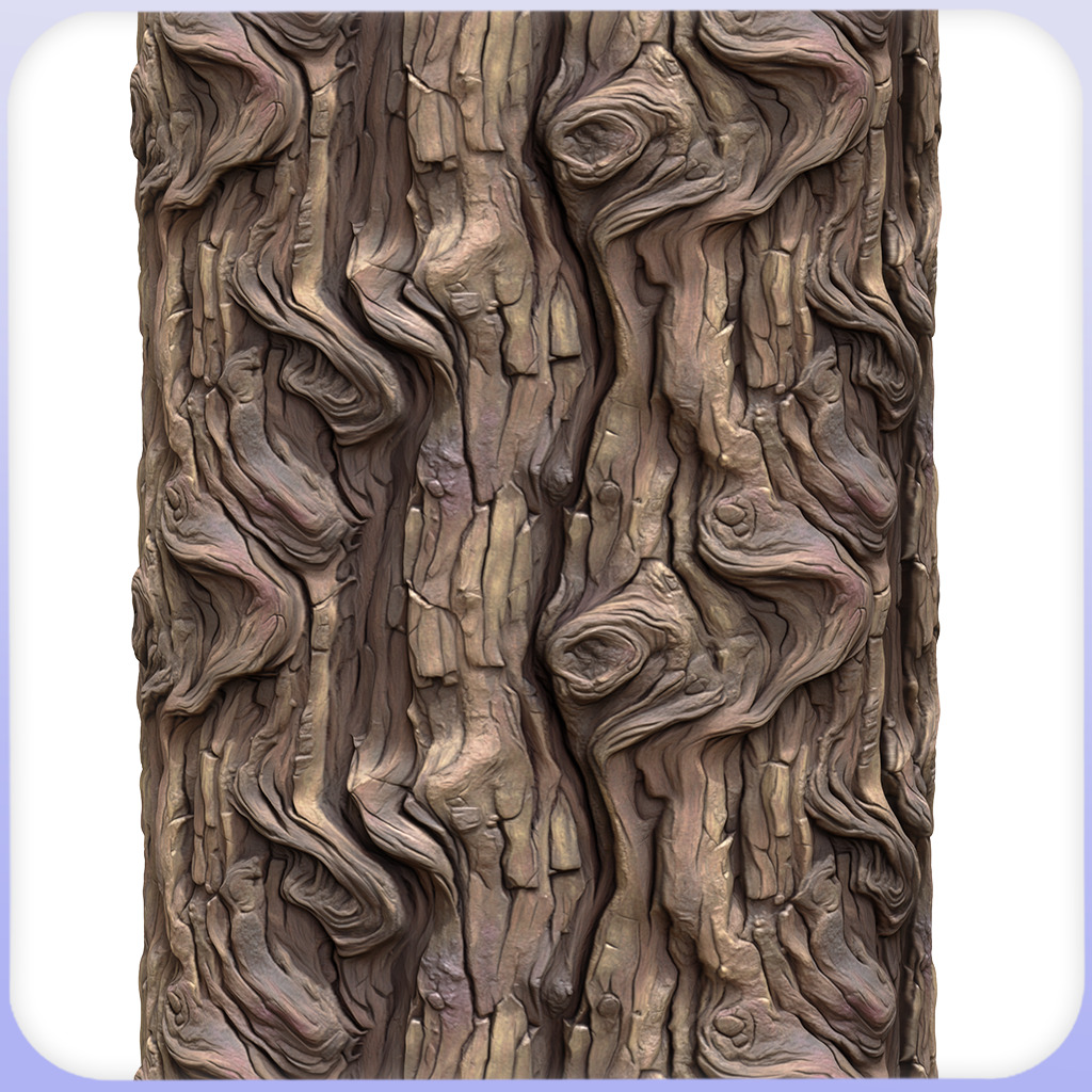 Stylized Bark Seamless Texture Texture_2
