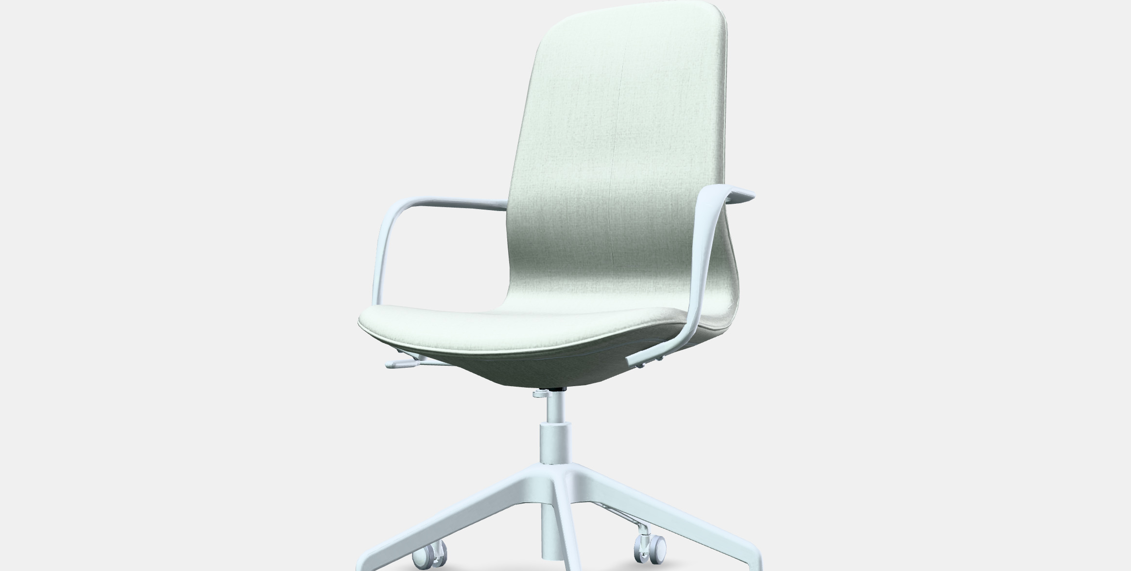 LANGFJALL Conference chair with armrests Low-poly 3D model_13