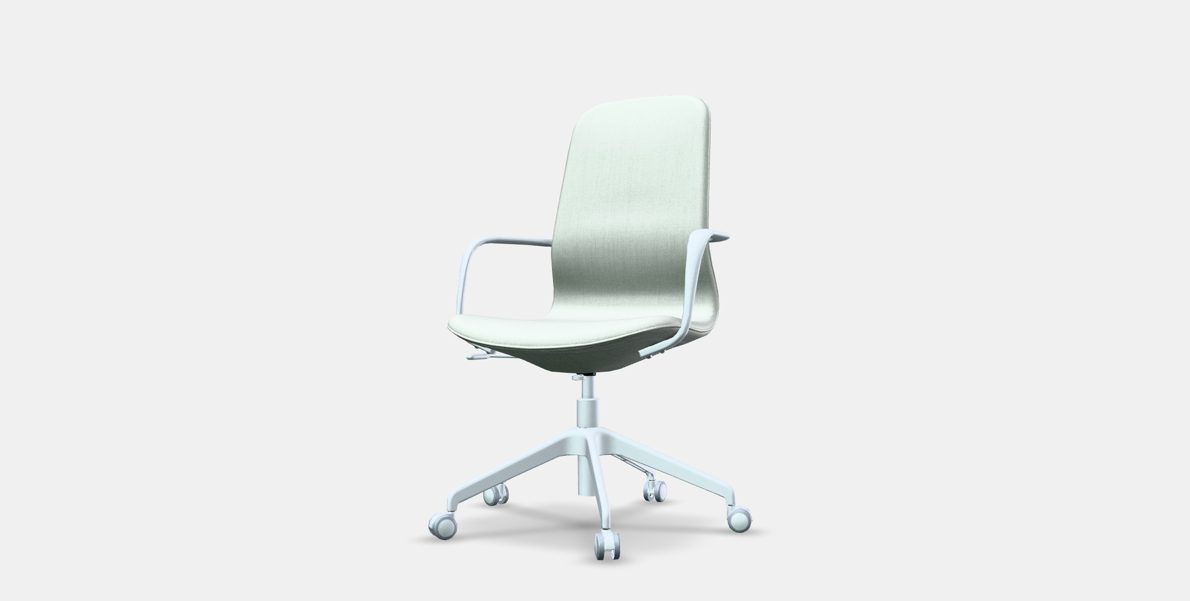 LANGFJALL Conference chair with armrests Low-poly 3D model_11