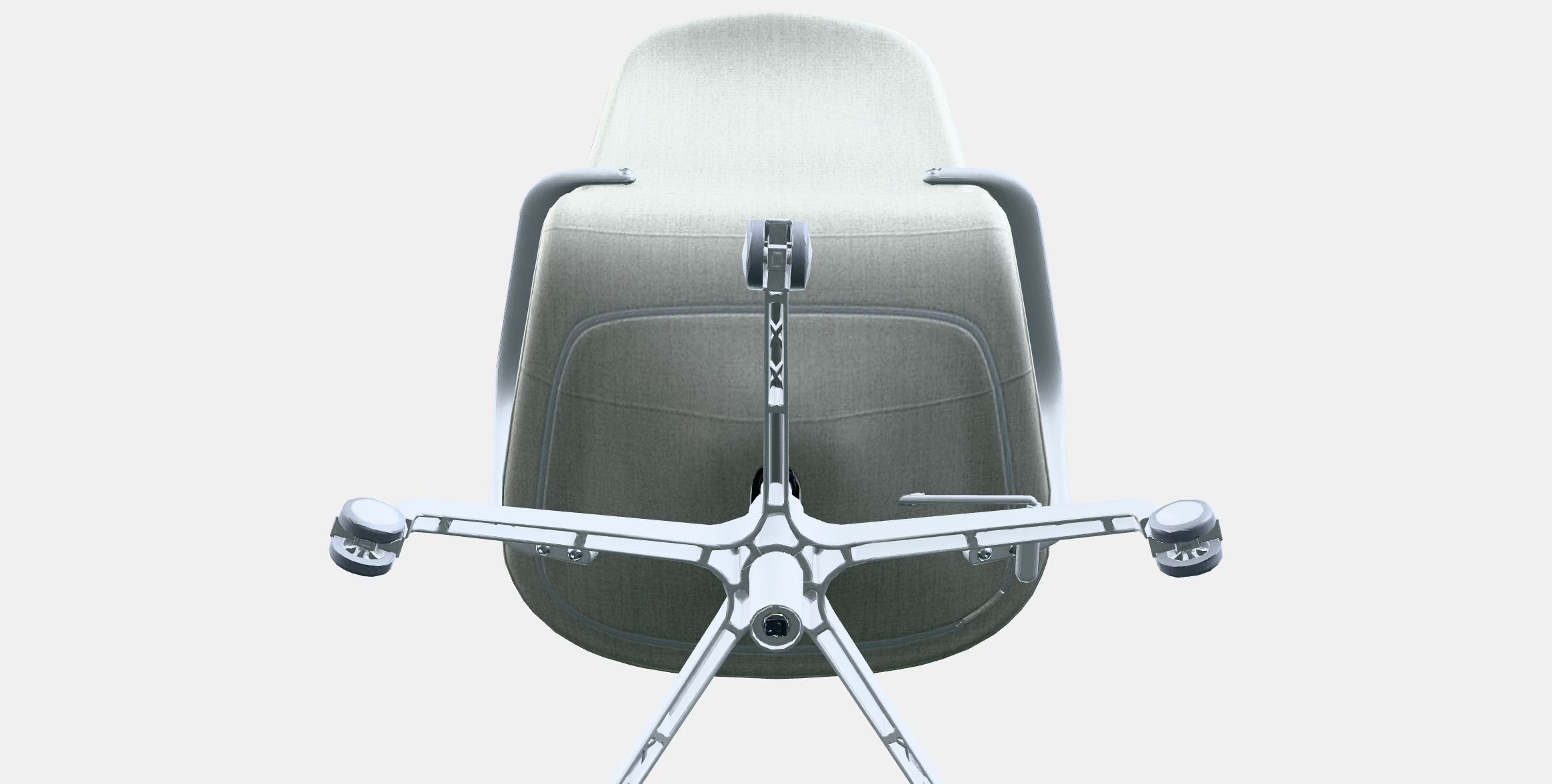 LANGFJALL Conference chair with armrests Low-poly 3D model_8