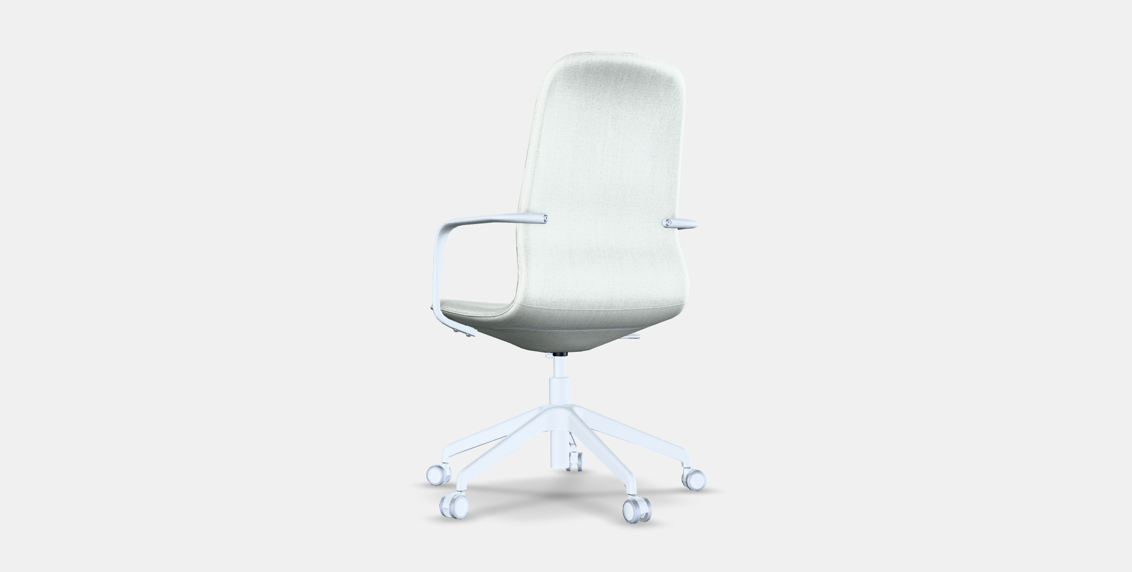 LANGFJALL Conference chair with armrests Low-poly 3D model_16