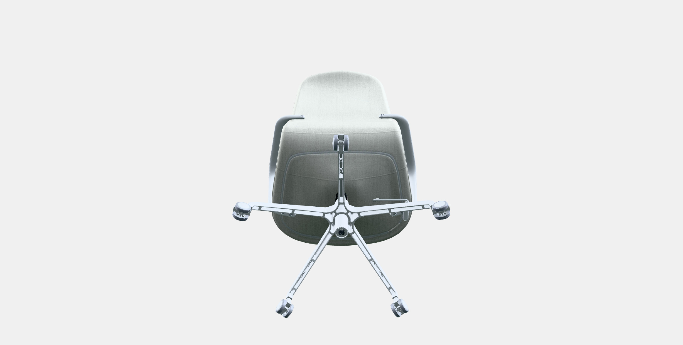 LANGFJALL Conference chair with armrests Low-poly 3D model_7