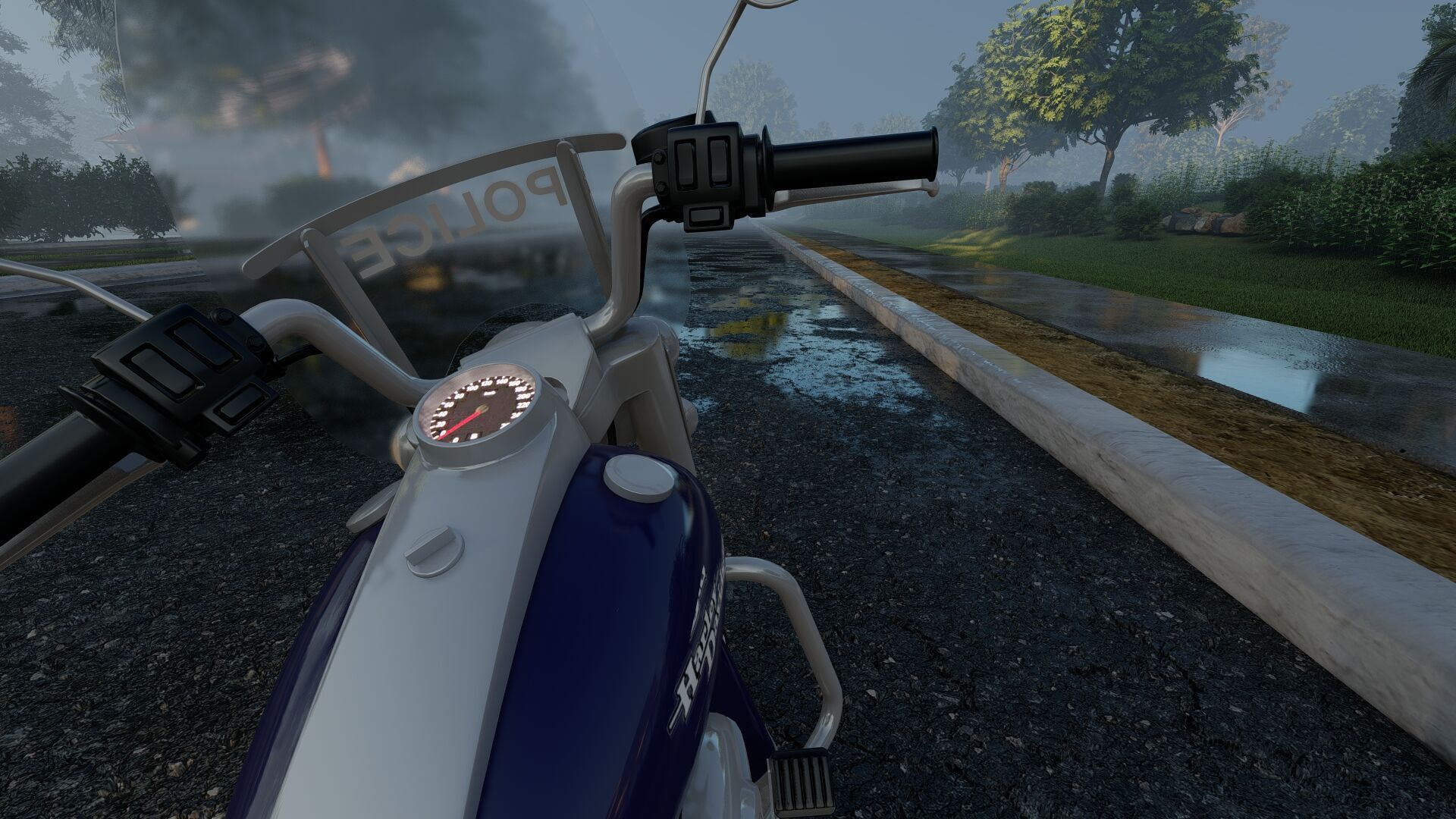 Police Harley Davidson 3D model_10