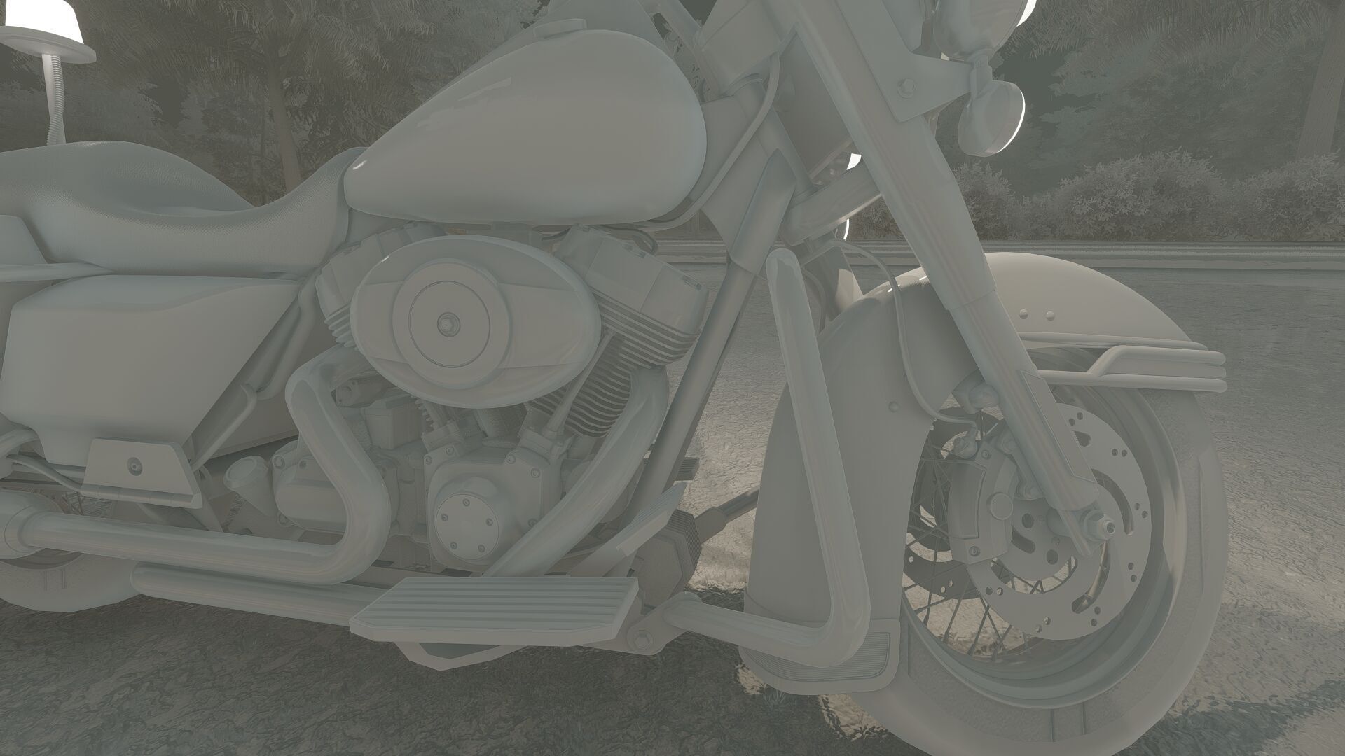 Police Harley Davidson 3D model_23