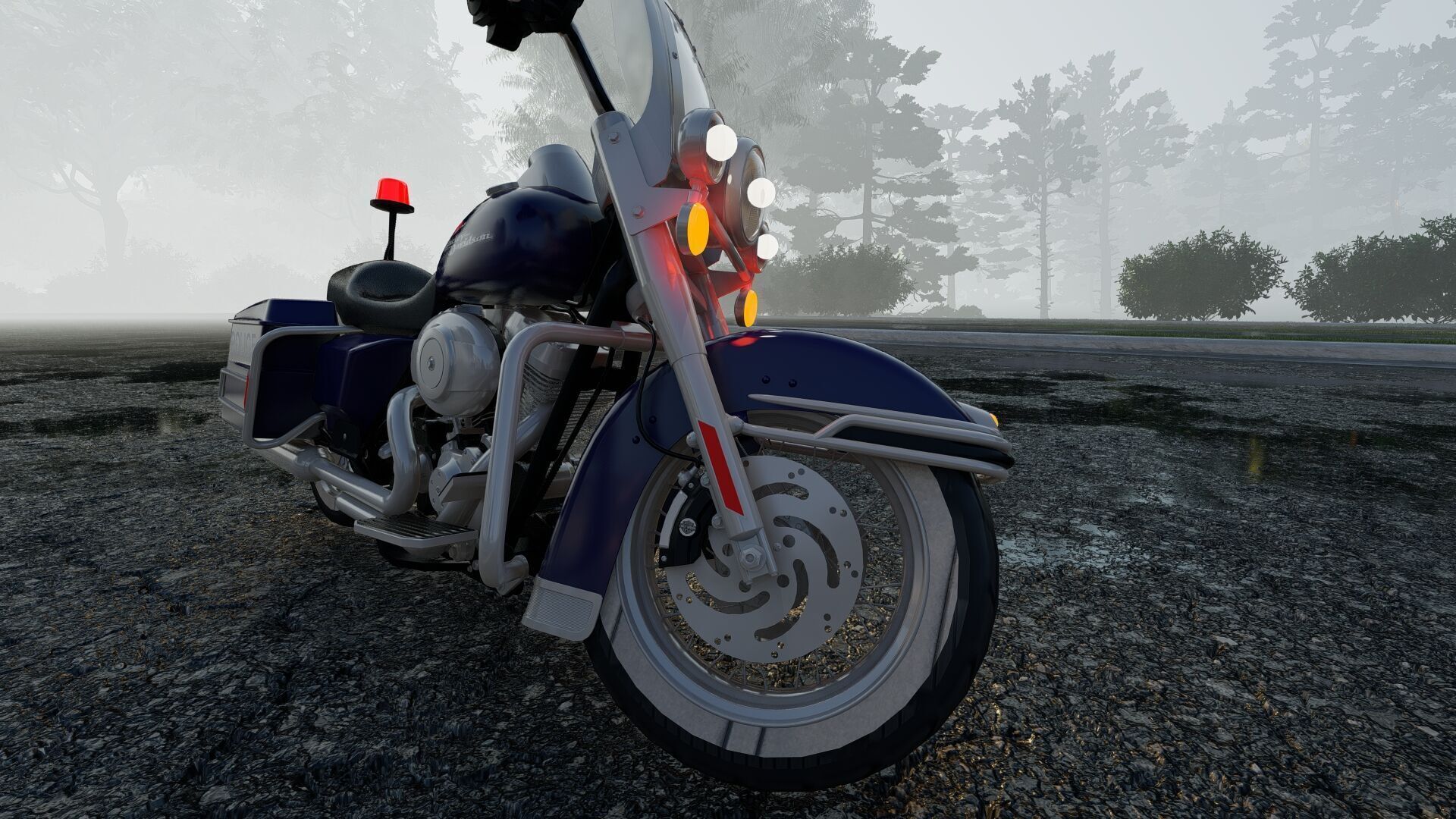 Police Harley Davidson 3D model_13