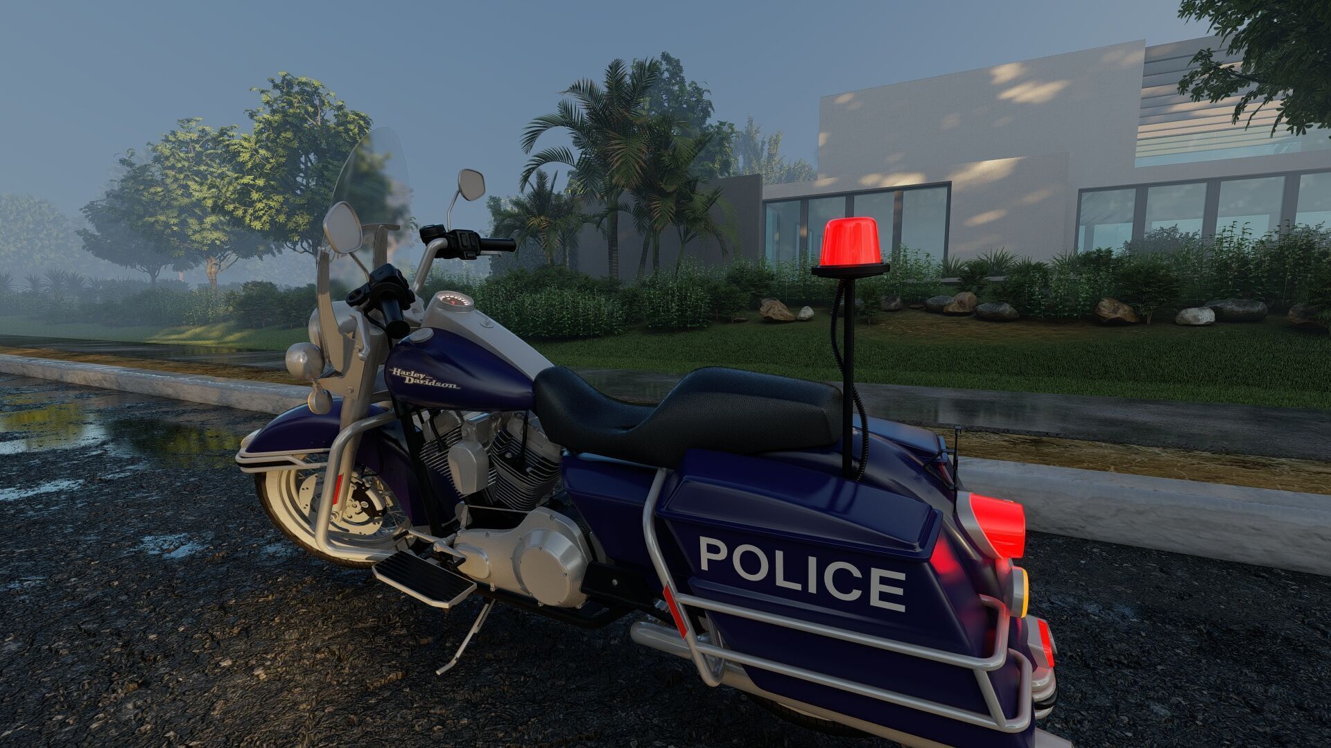 Police Harley Davidson 3D model_14