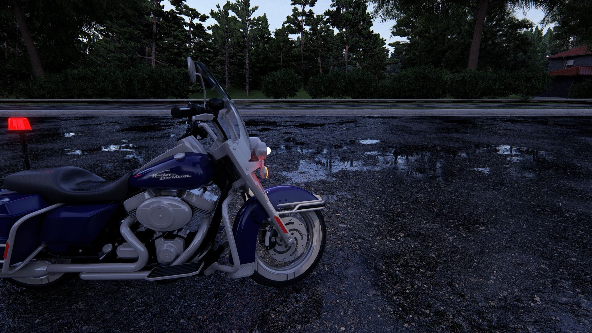 Police Harley Davidson 3D model_19