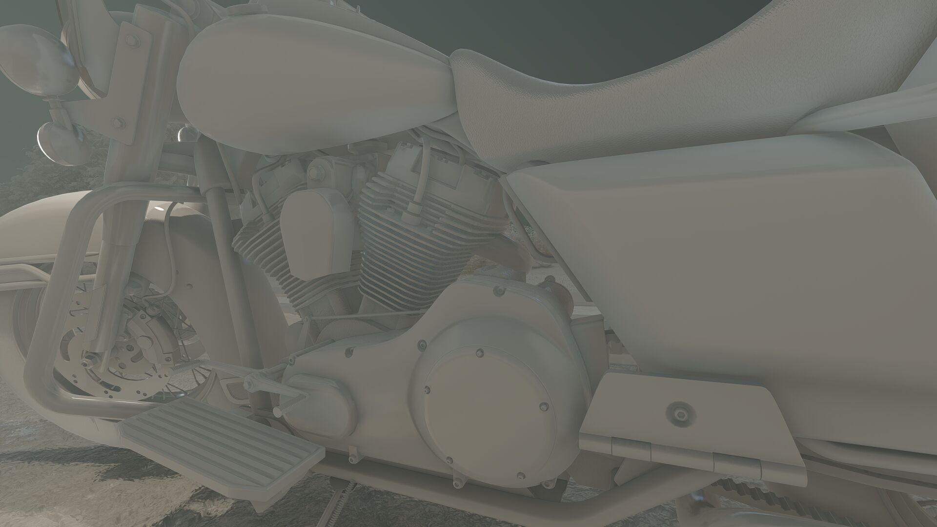 Police Harley Davidson 3D model_30