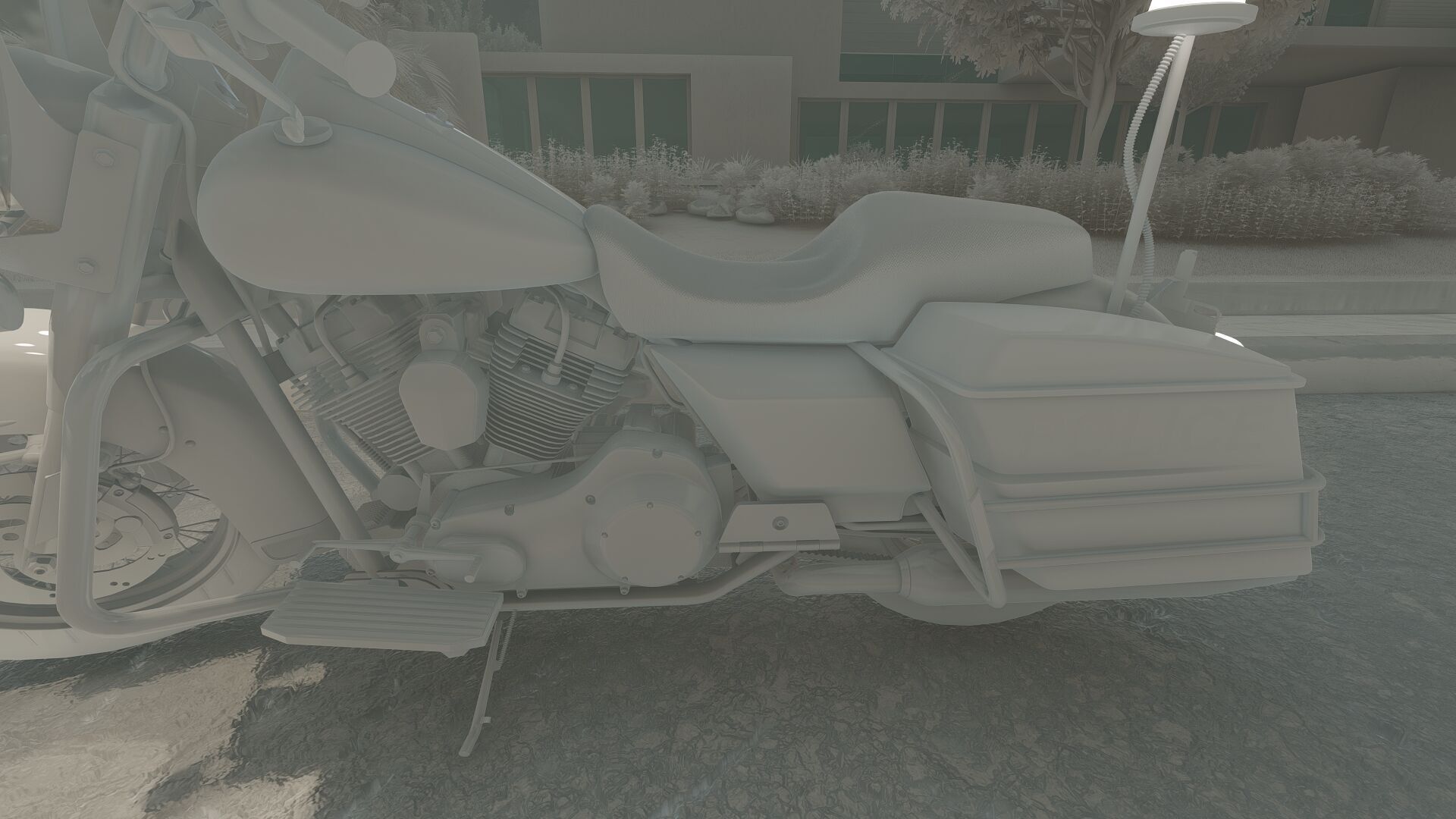 Police Harley Davidson 3D model_25