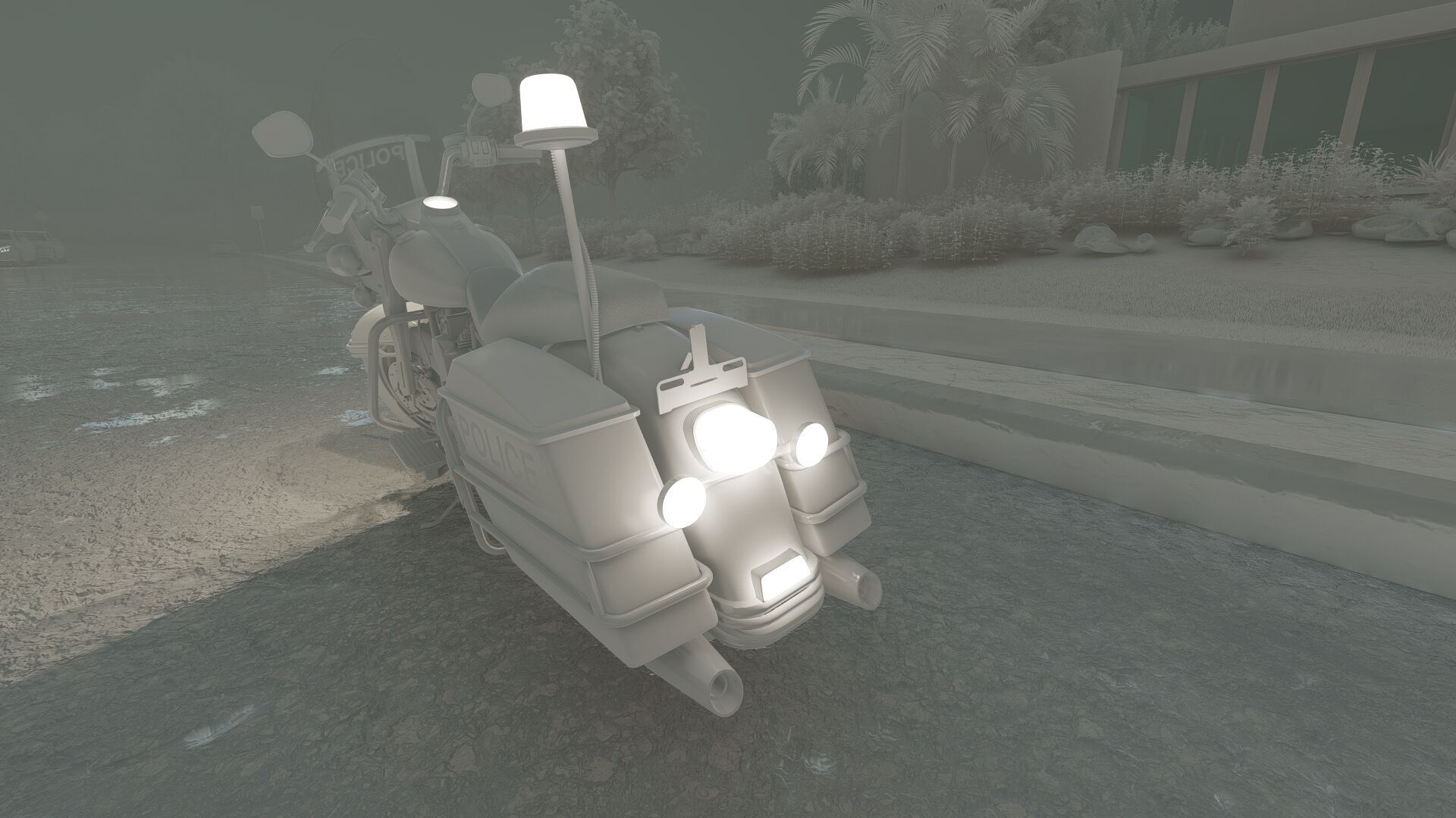 Police Harley Davidson 3D model_26