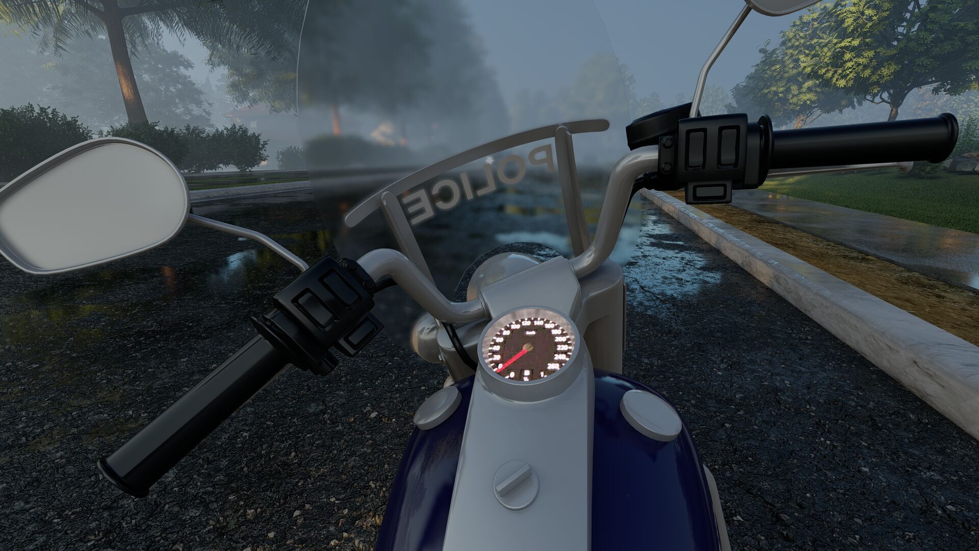 Police Harley Davidson 3D model_9