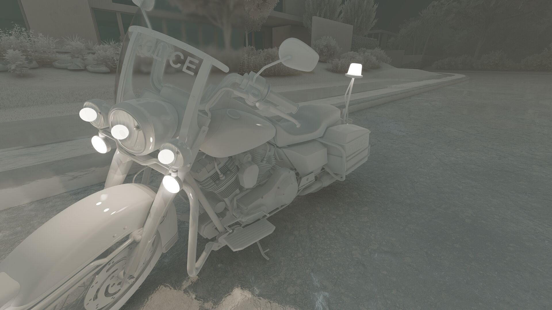 Police Harley Davidson 3D model_24