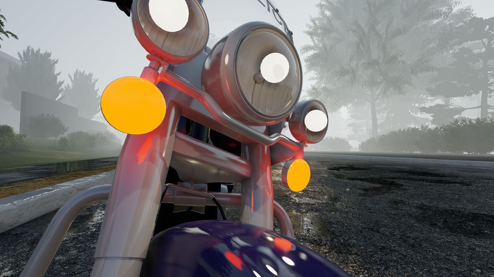 Police Harley Davidson 3D model_11