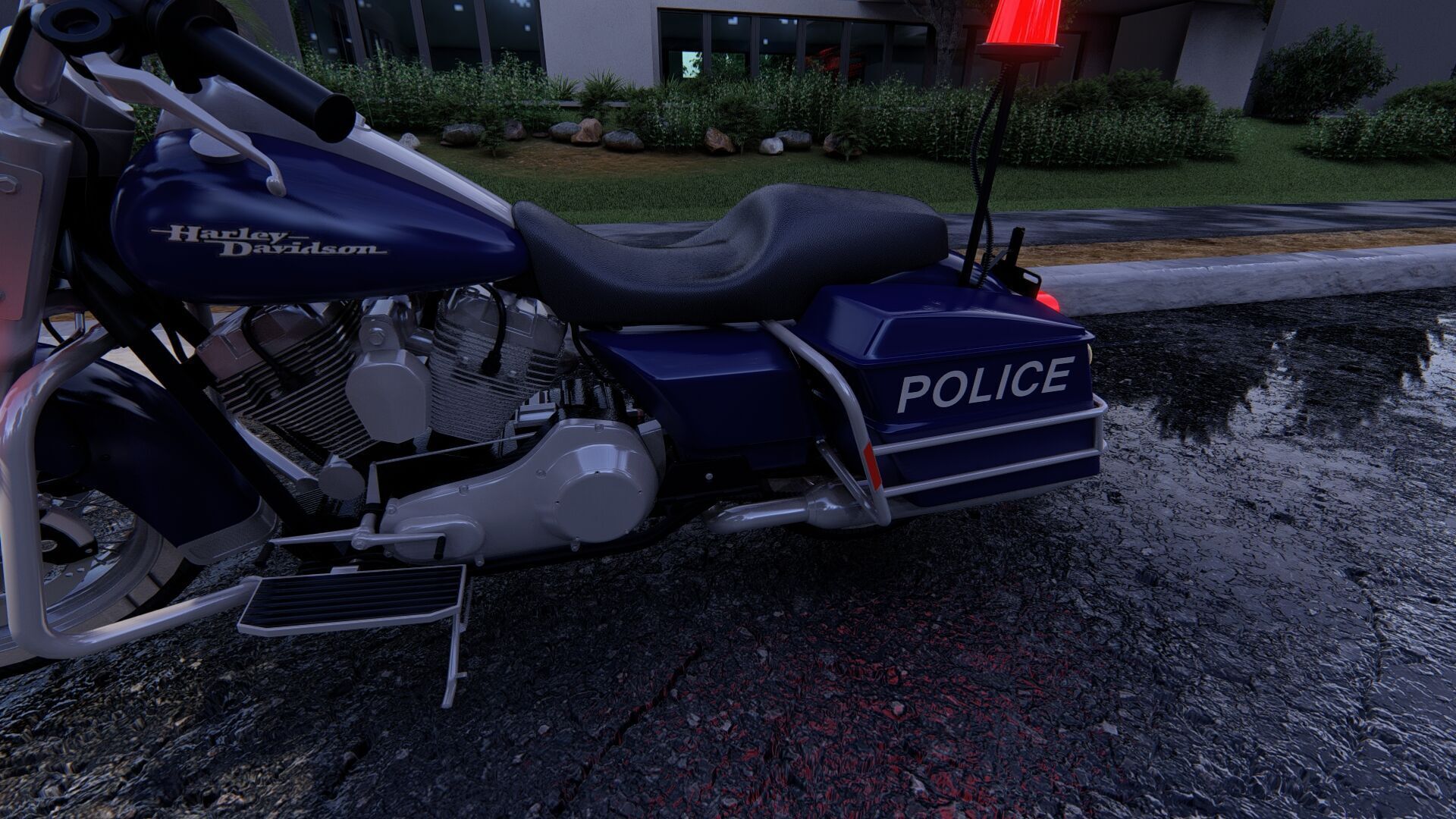 Police Harley Davidson 3D model_21