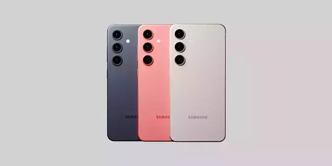 Samsung Galaxy S25 in official colors Low-poly 3D model