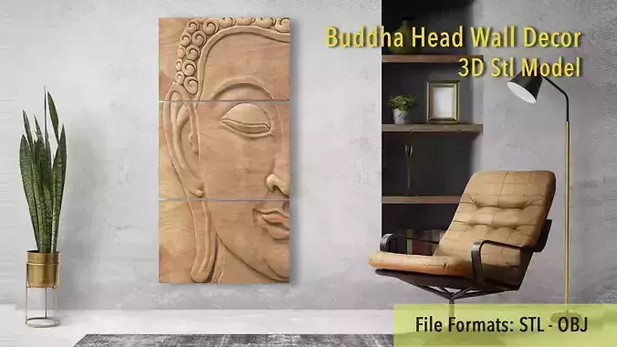 Buddha Head Wall Decor