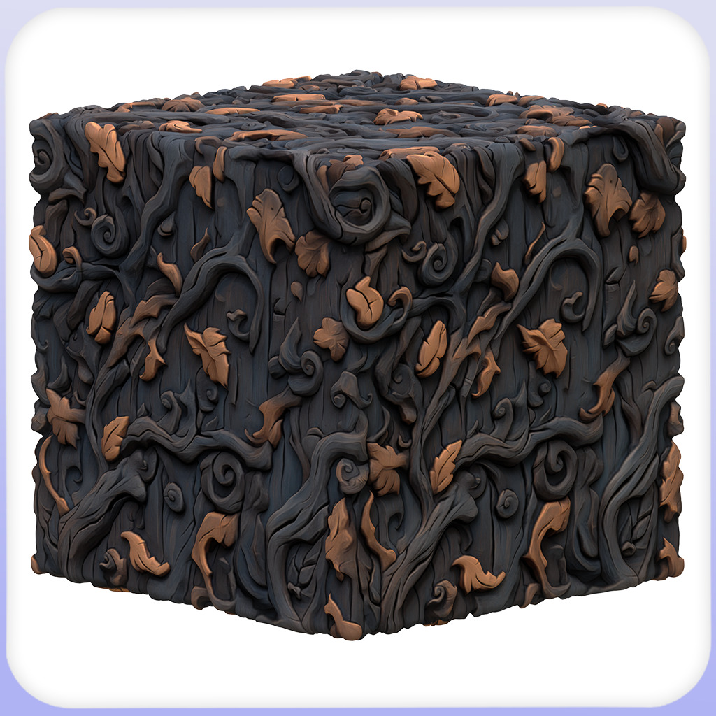 Stylized Bark Seamless Texture Texture_3
