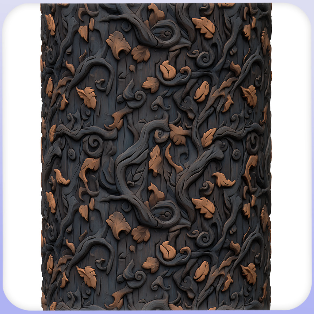 Stylized Bark Seamless Texture Texture_2