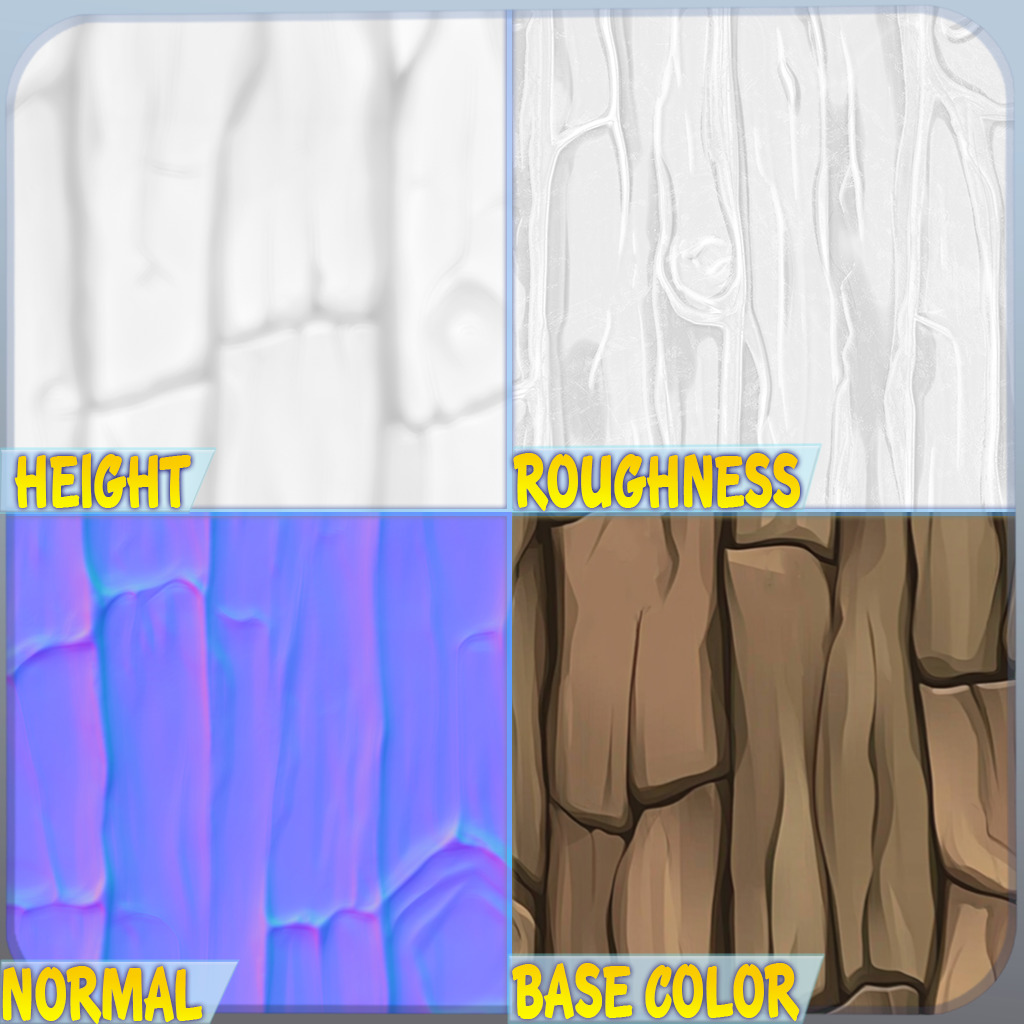 Stylized Bark Seamless Texture Texture_1
