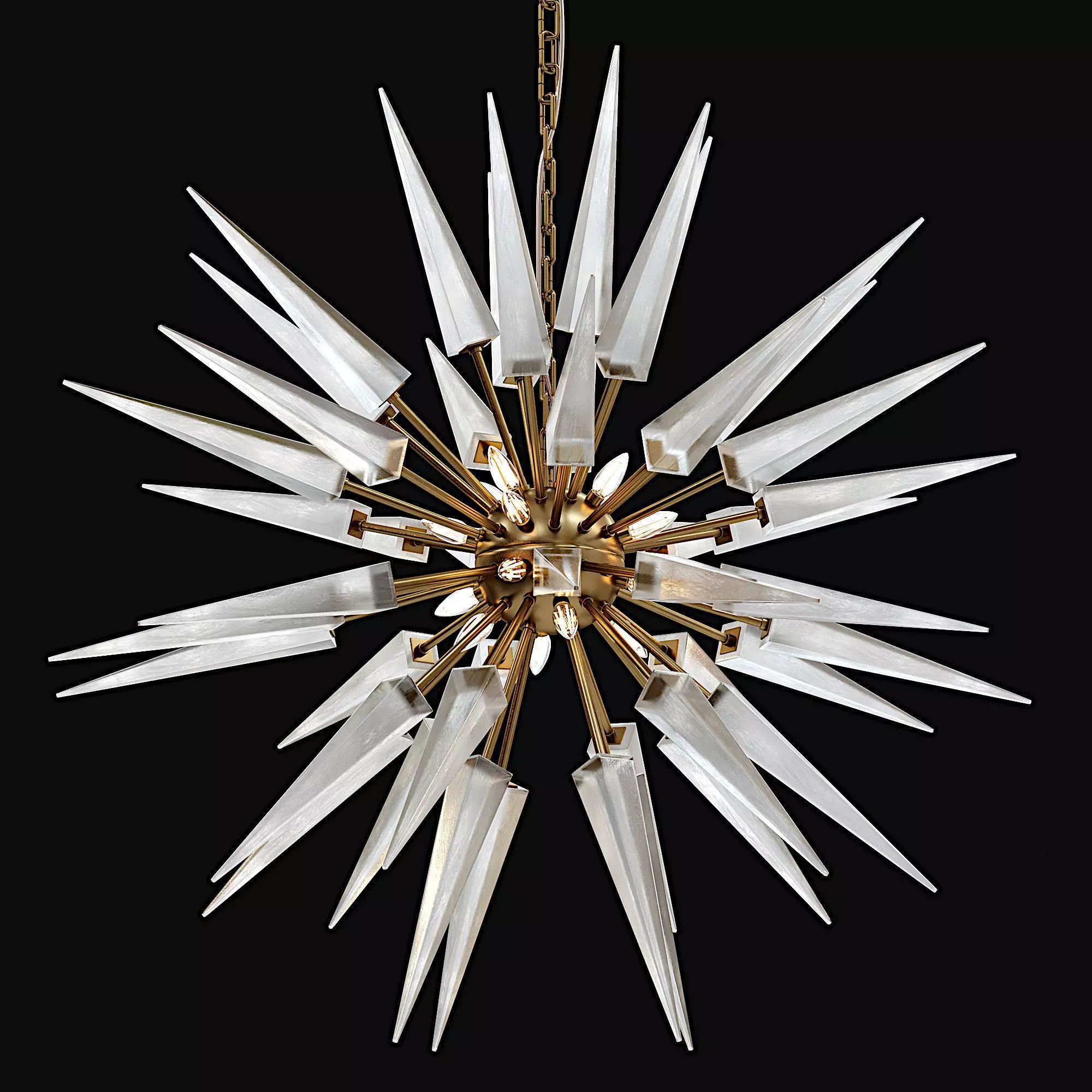 Modern Sputnik Chandelier 3D model_0