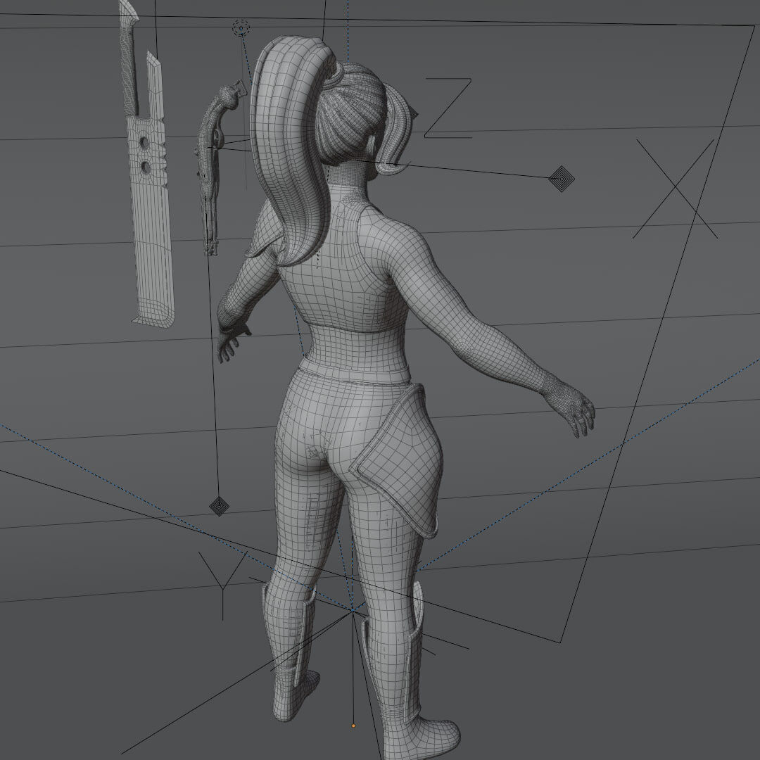 Girl 3d modeling 3D model_4