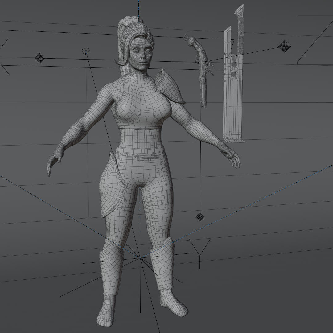 Girl 3d modeling 3D model_5