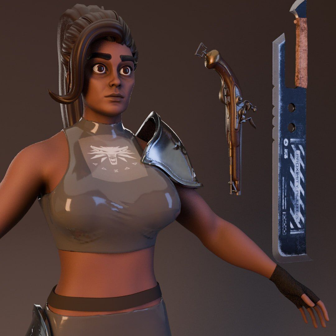 Girl 3d modeling 3D model_1