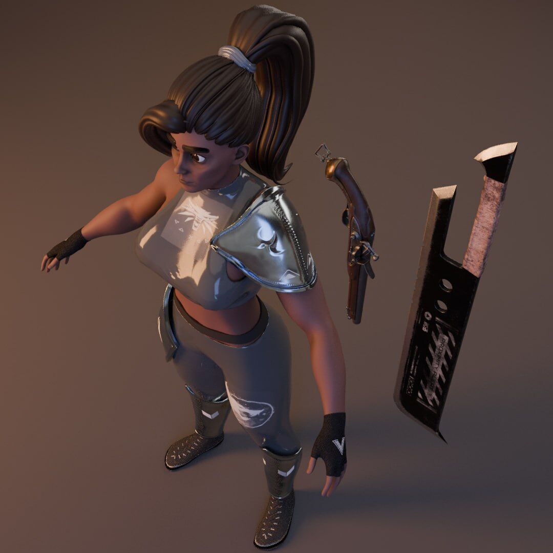 Girl 3d modeling 3D model_3