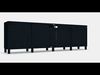 BESTA TV bench with doors and drawers 1 Low-poly 3D model_1