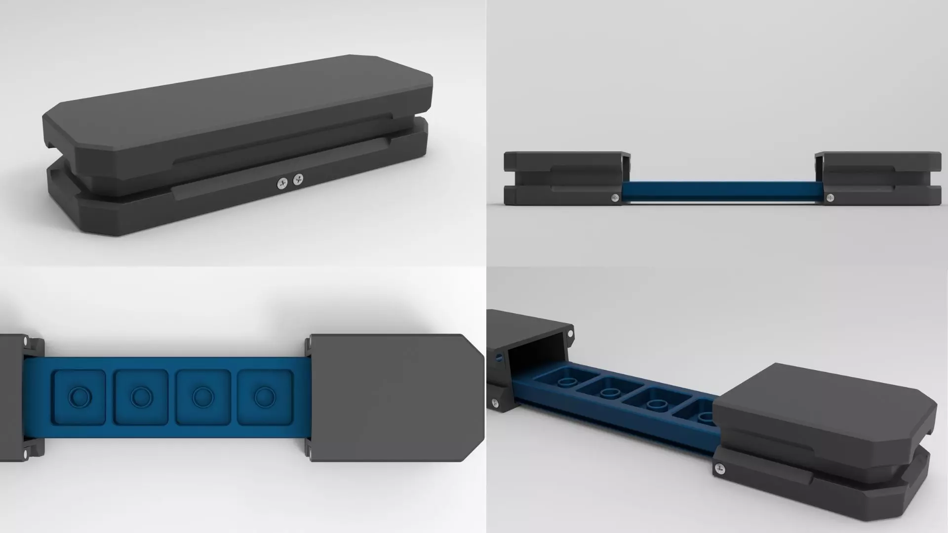 Artisan Keycap Storage Box 4 Slot 3D print model_0