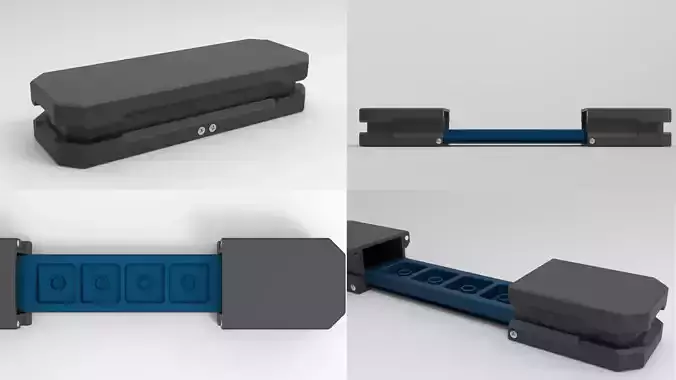 Artisan Keycap Storage Box 4 Slot 3D print model