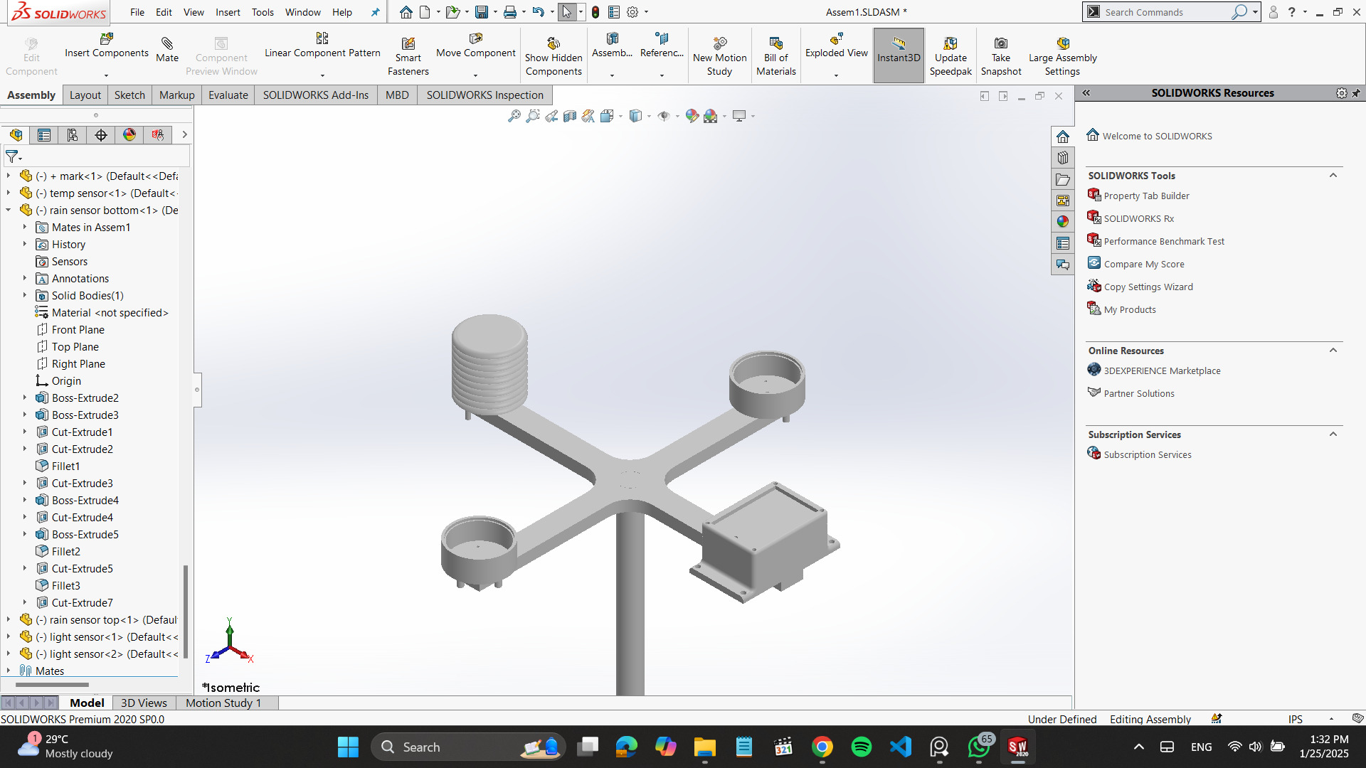 Atmospheric Temperature Humidity Pressure Sensor Cover  3D print model_2