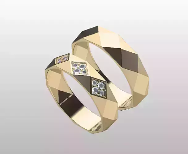 Couples Wedding Ring Sets 3D printable file