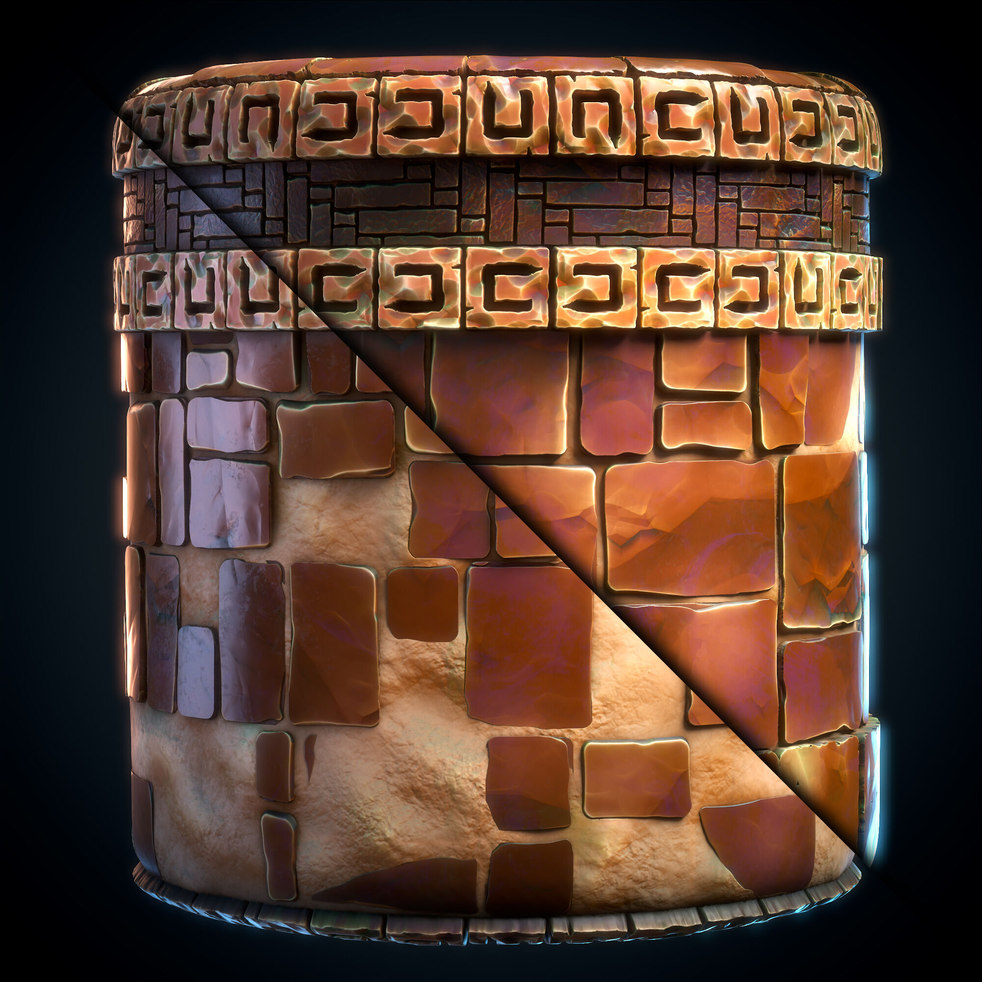 Wall trim Sheet - Vol 06 - SBsar - Maps Texture_8