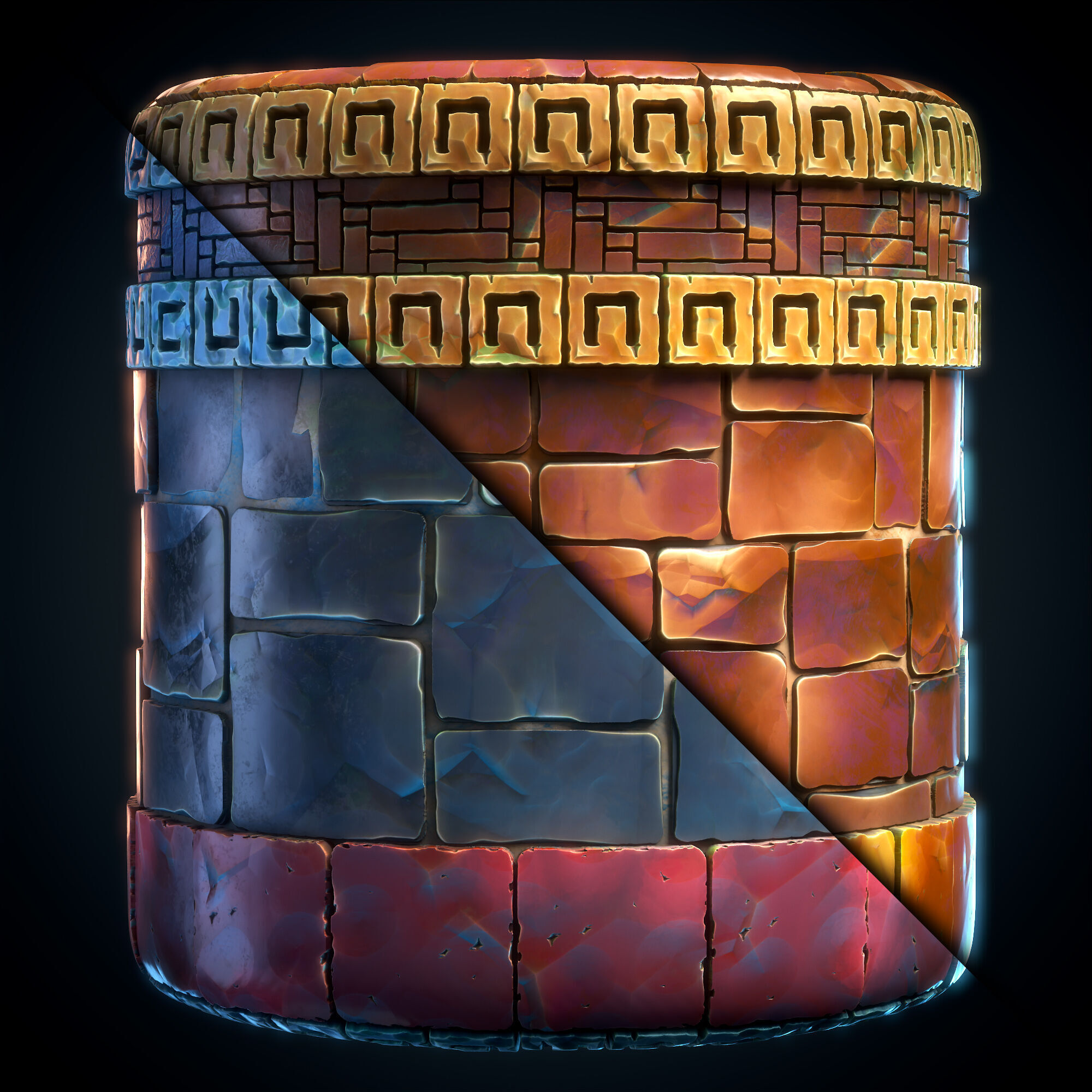 Wall trim Sheet - Vol 06 - SBsar - Maps Texture_7