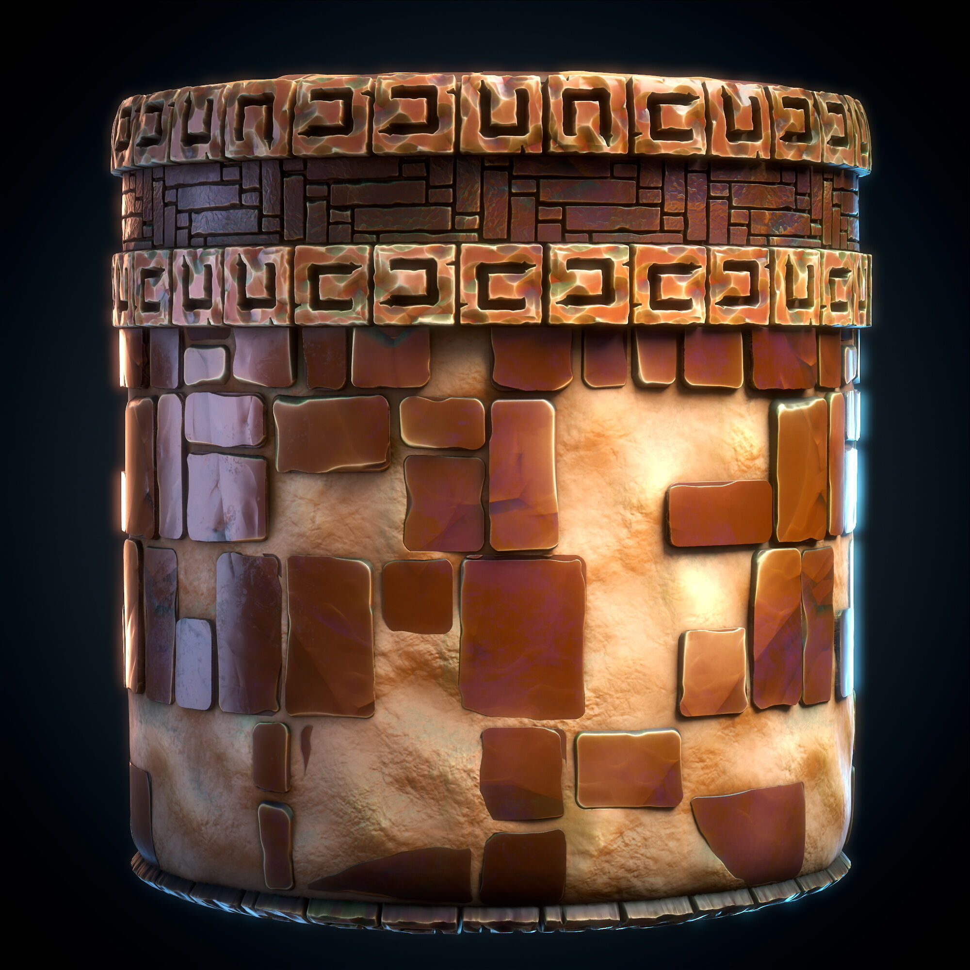 Wall trim Sheet - Vol 06 - SBsar - Maps Texture_3