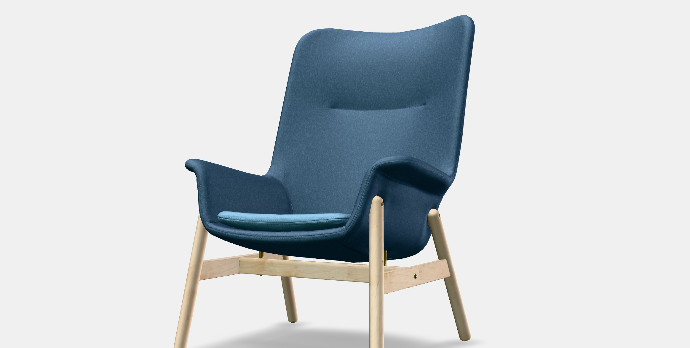 VEDBO High-back armchair 1 Low-poly 3D model_14