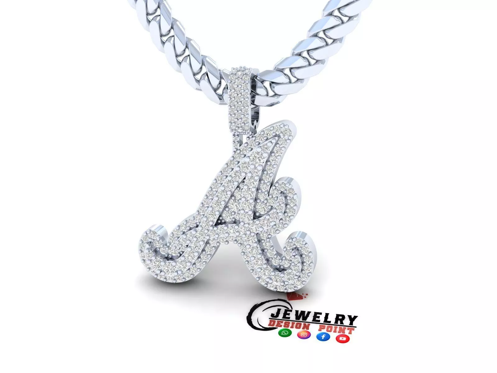 Custom Atlanta Braves Diamond Pendant - Base Ball Team 3D print model