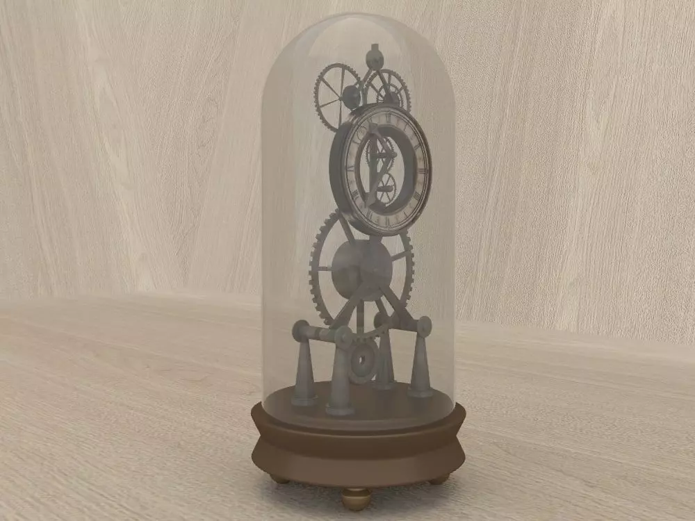 vintage clock 3D model_0
