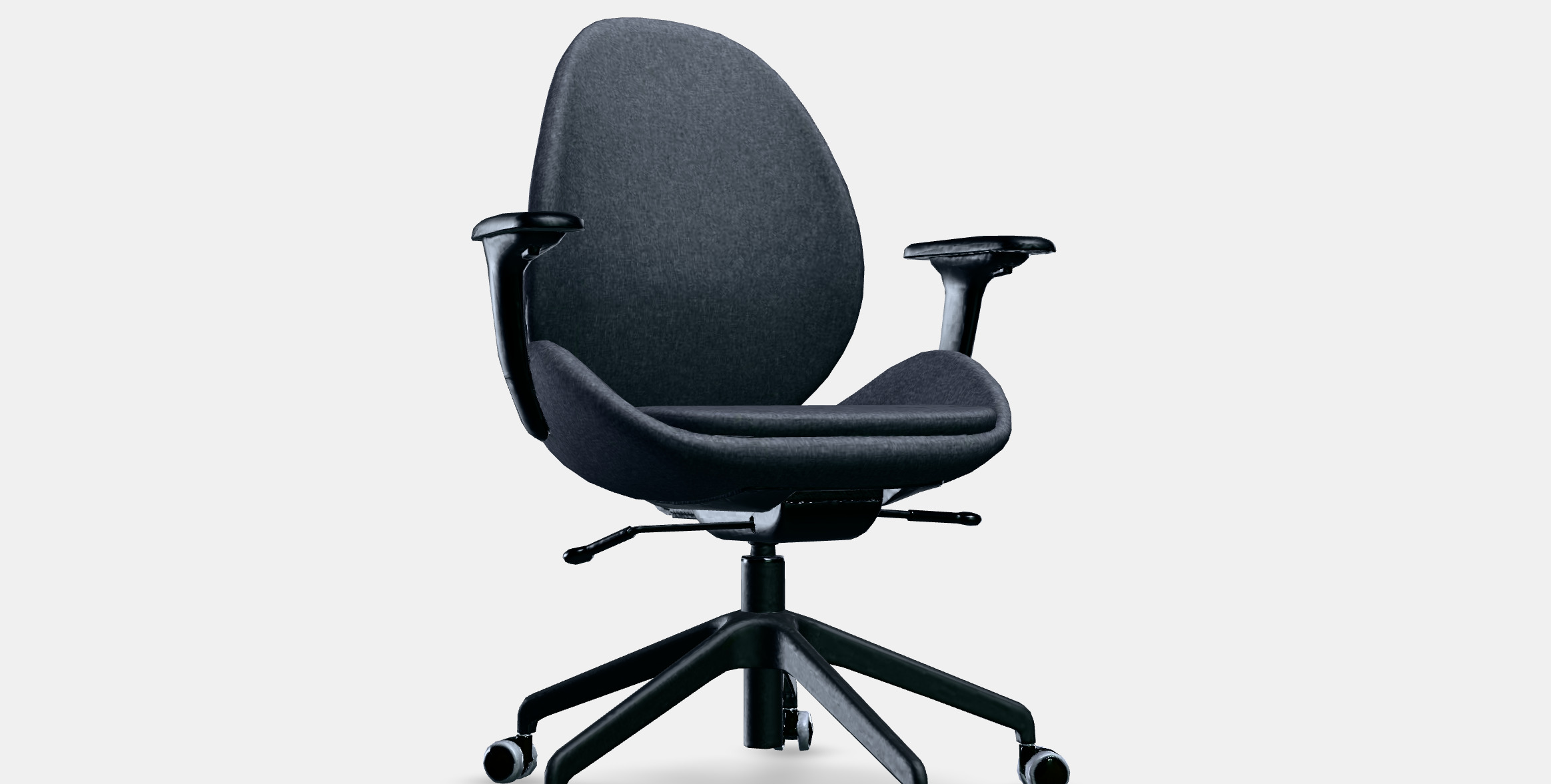 HATTEFJALL Office chair with armrests 3D model_8