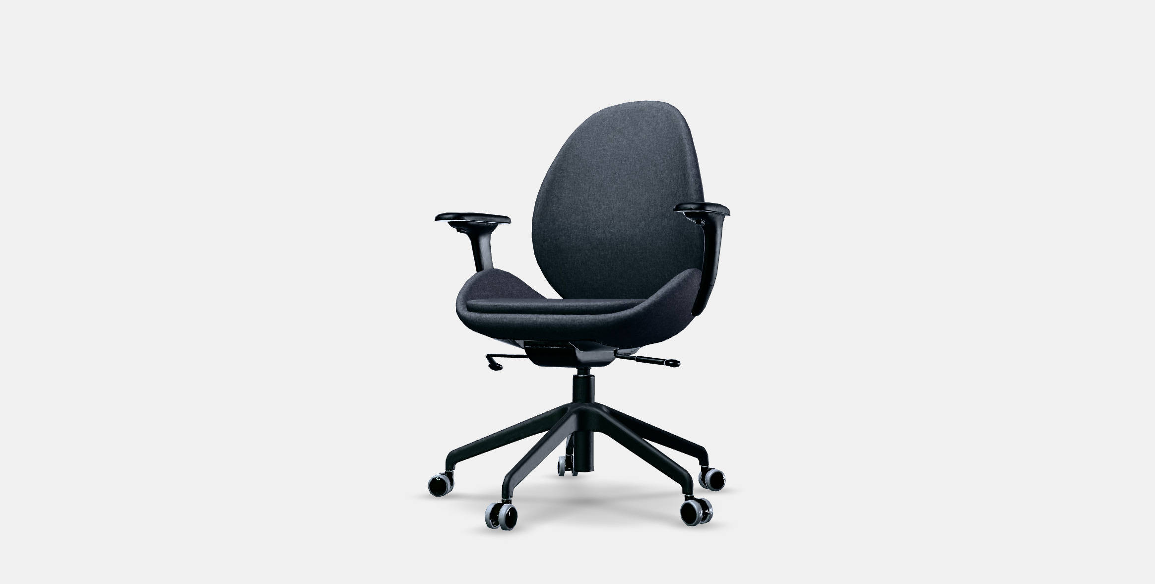HATTEFJALL Office chair with armrests 3D model_12
