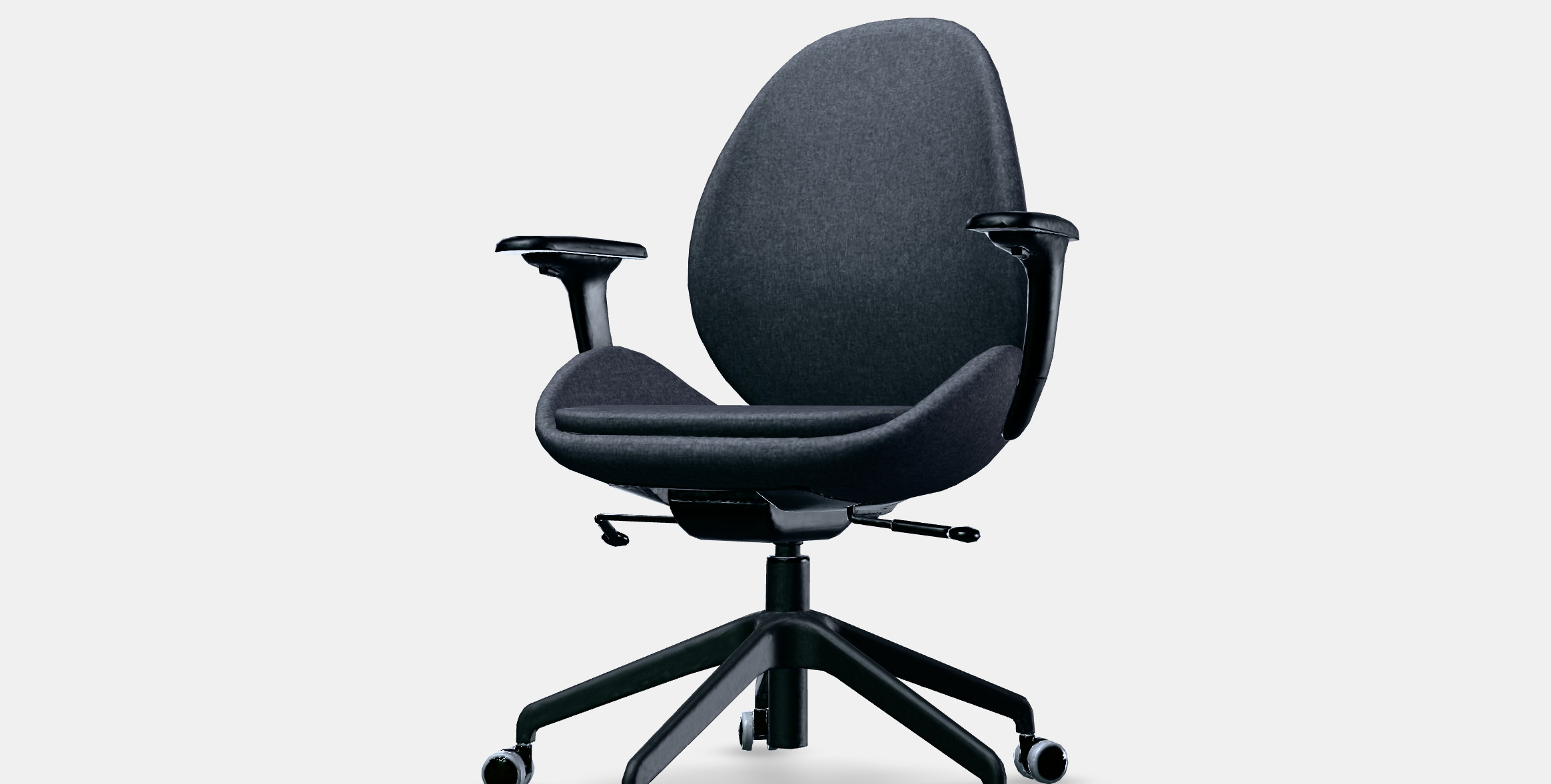 HATTEFJALL Office chair with armrests 3D model_13