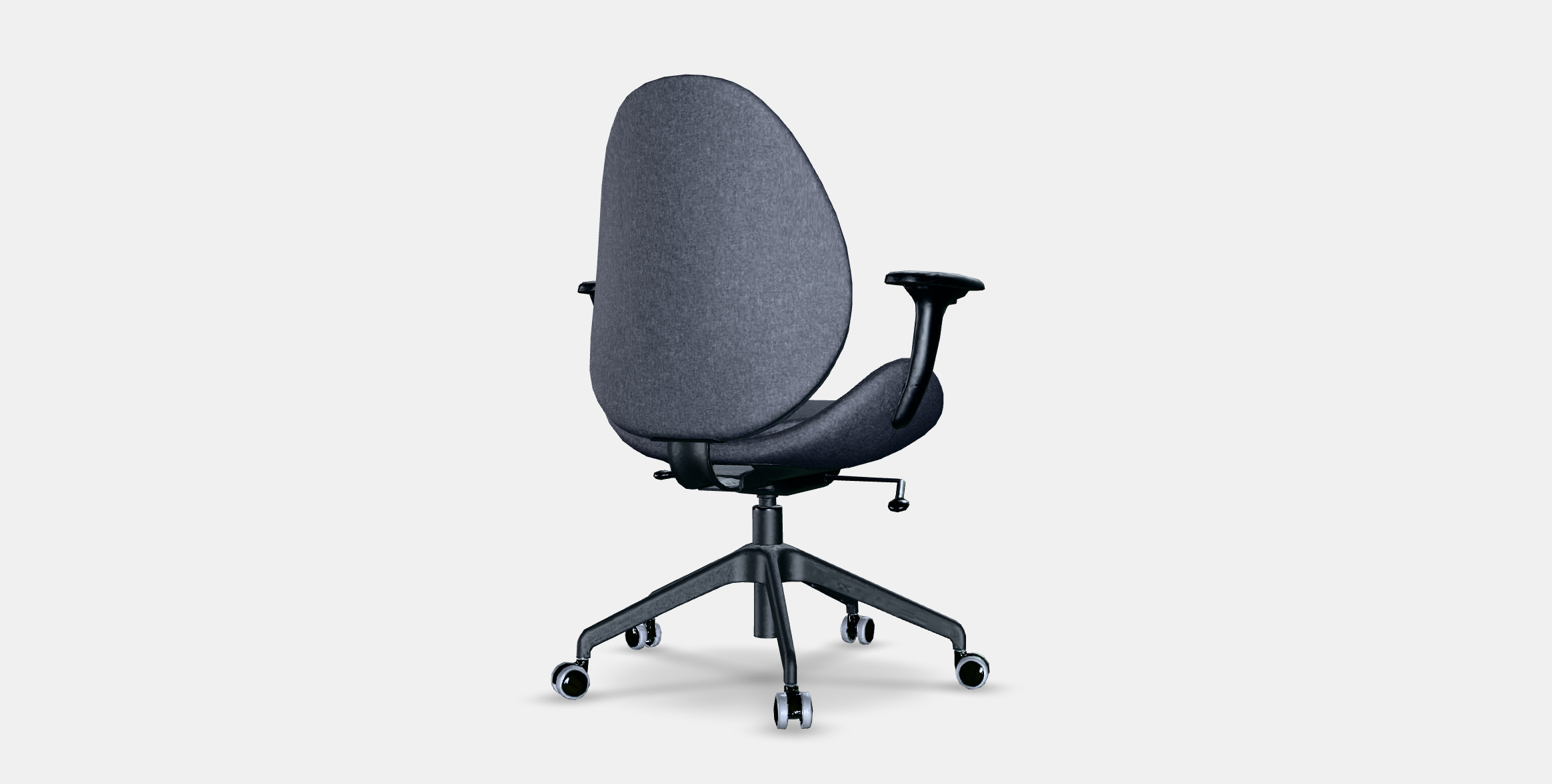 HATTEFJALL Office chair with armrests 3D model_3